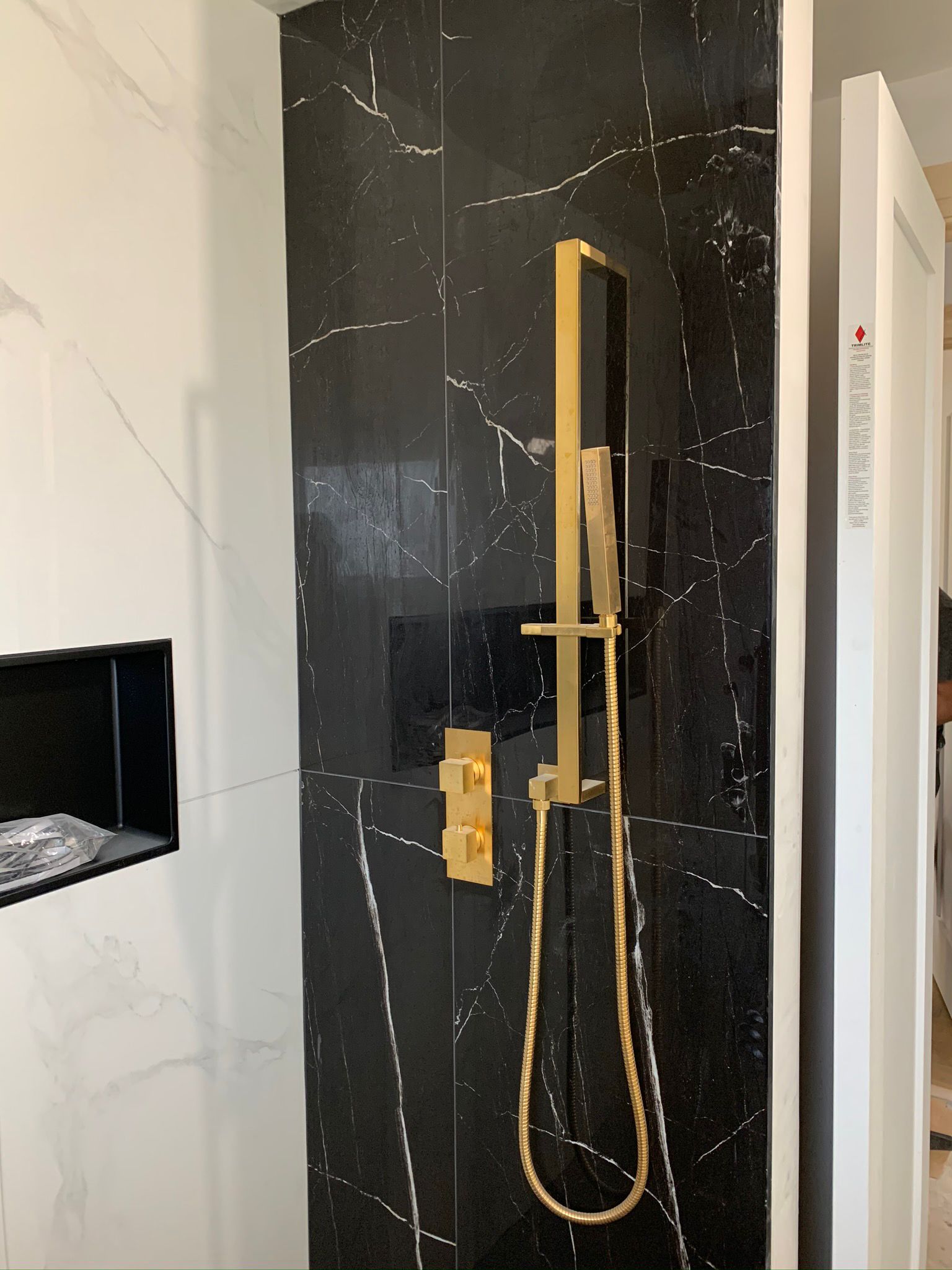 Marble shower detail