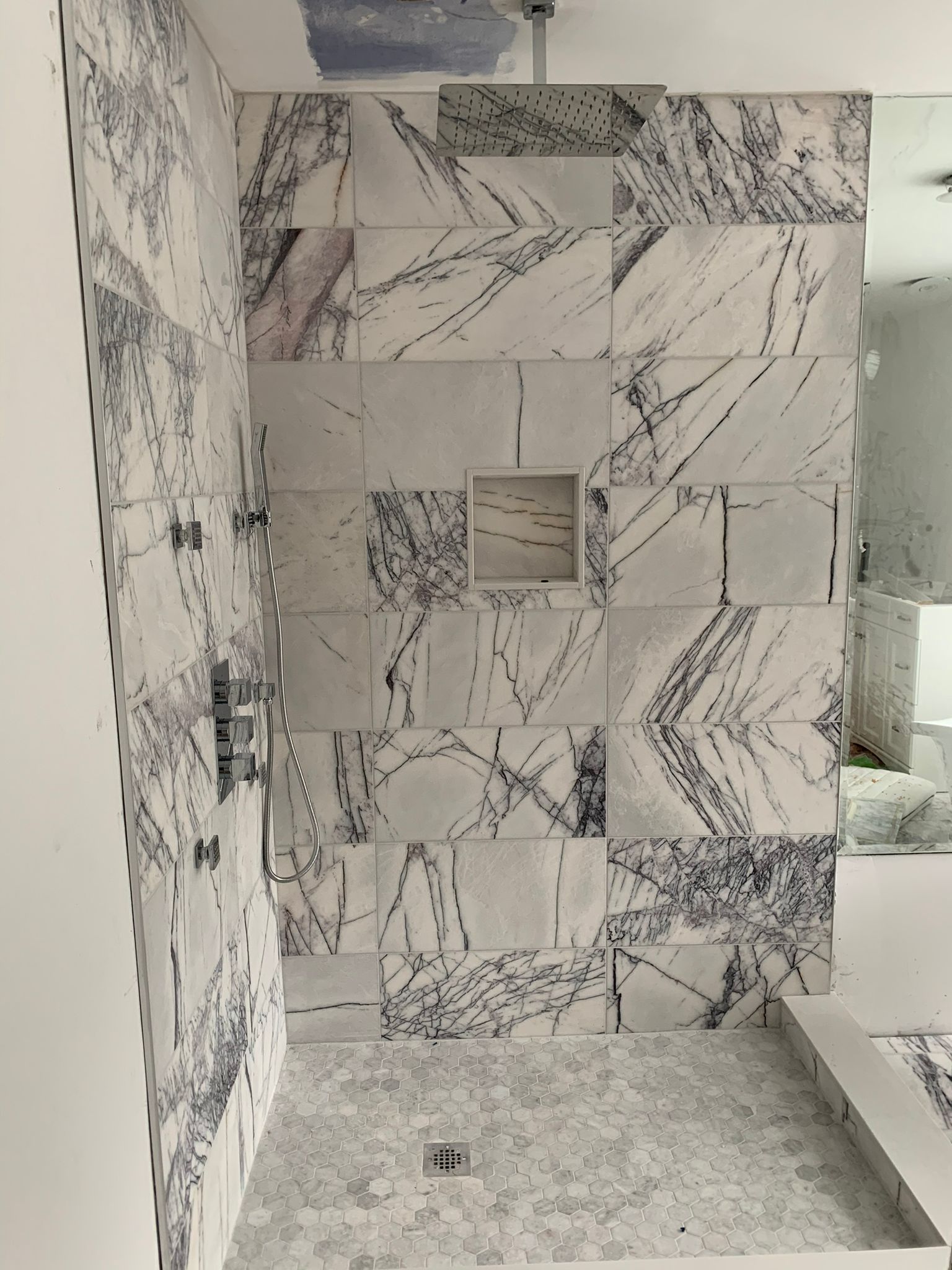 Marble panel installation