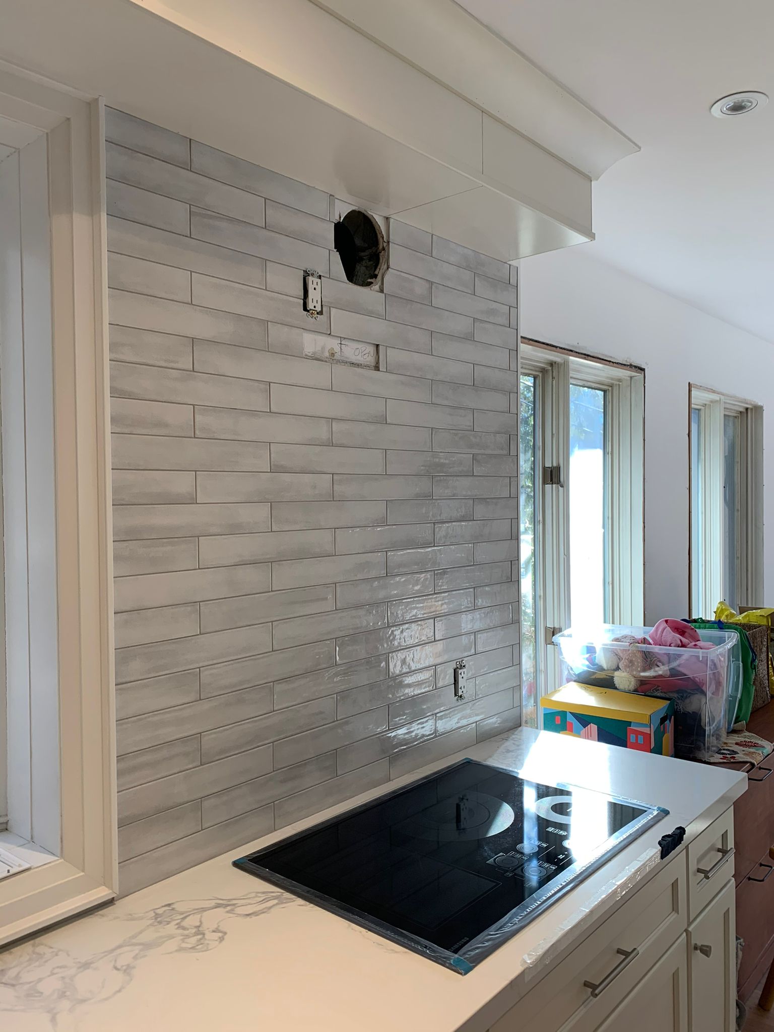 Backsplash and counter close-up